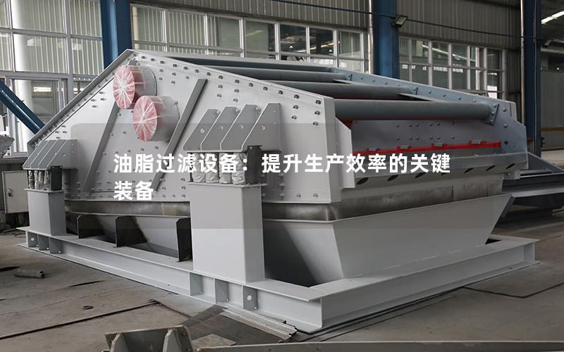 油脂过滤设备:提升生产效率的关键装备 油脂过滤设备:提升生产效率的关键装备