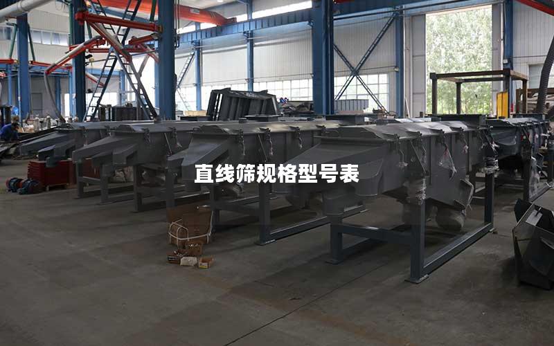 直线筛规格型号表 直线筛规格型号表