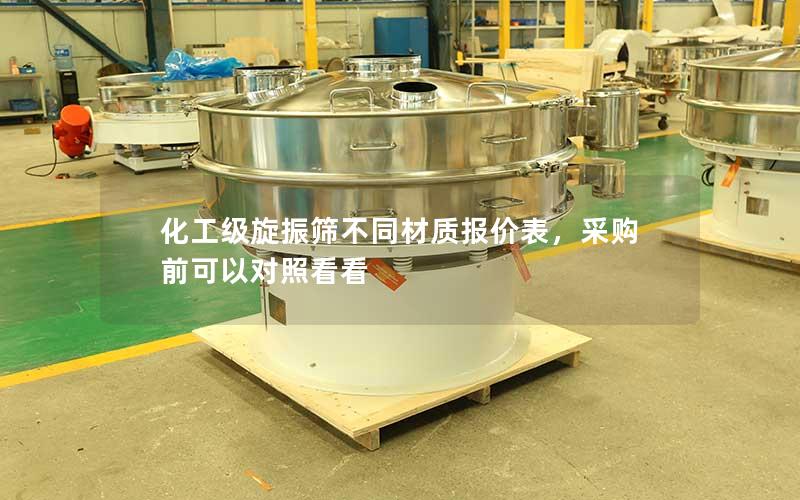 化工级旋振筛不同材质报价表,采购前可以对照看看 化工级旋振筛不同材质报价表,采购前可以对照看看